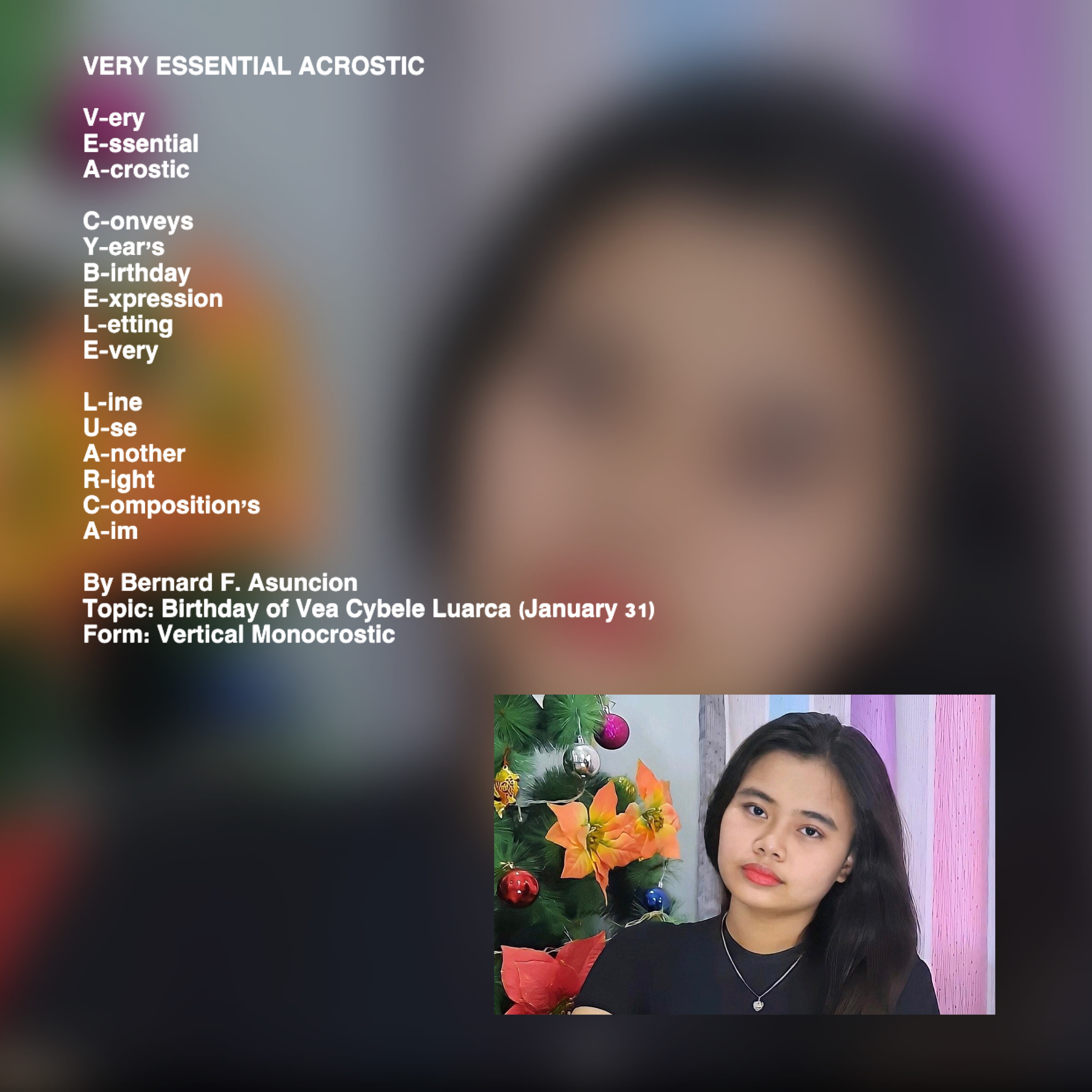 Very Essential Acrostic