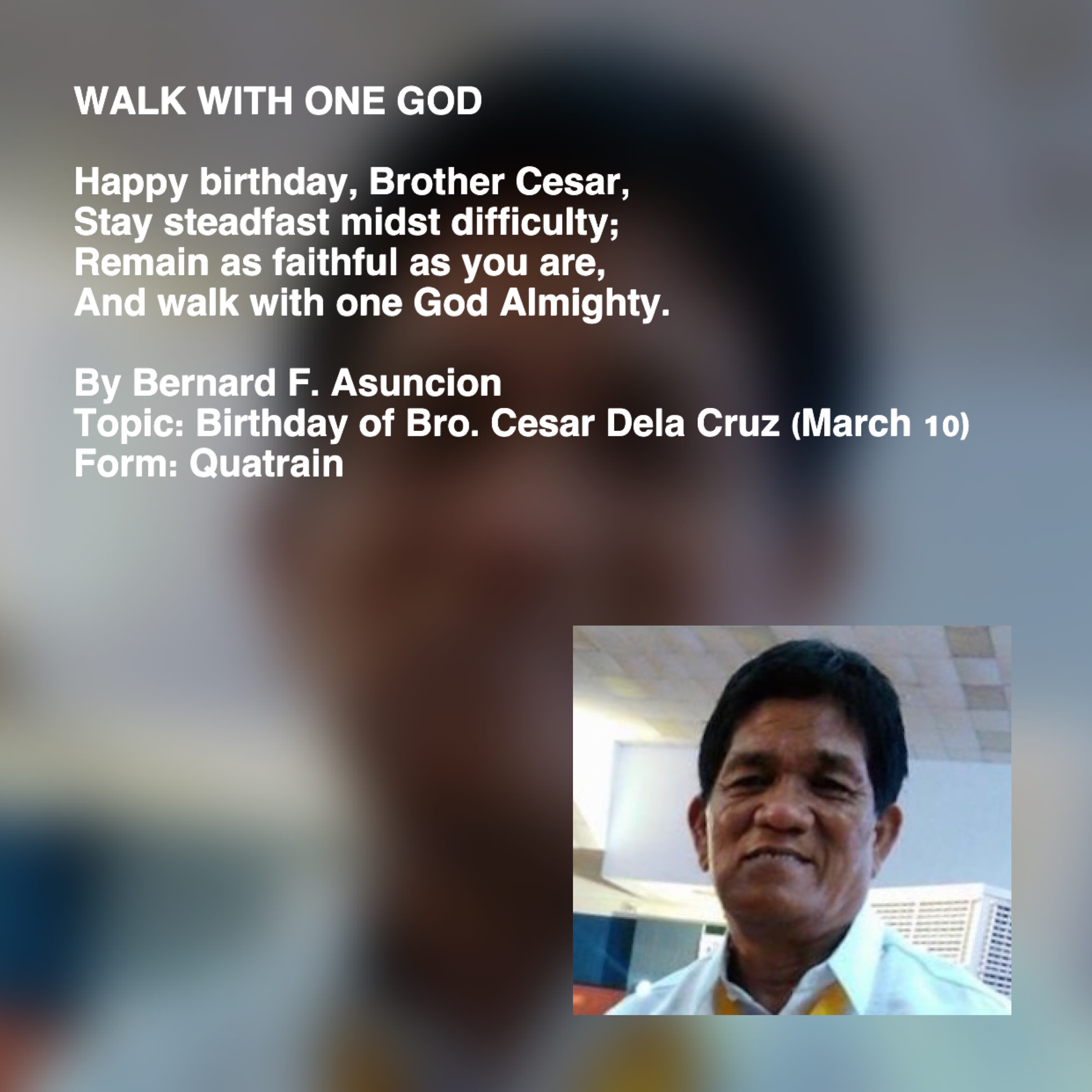 Walk With One God