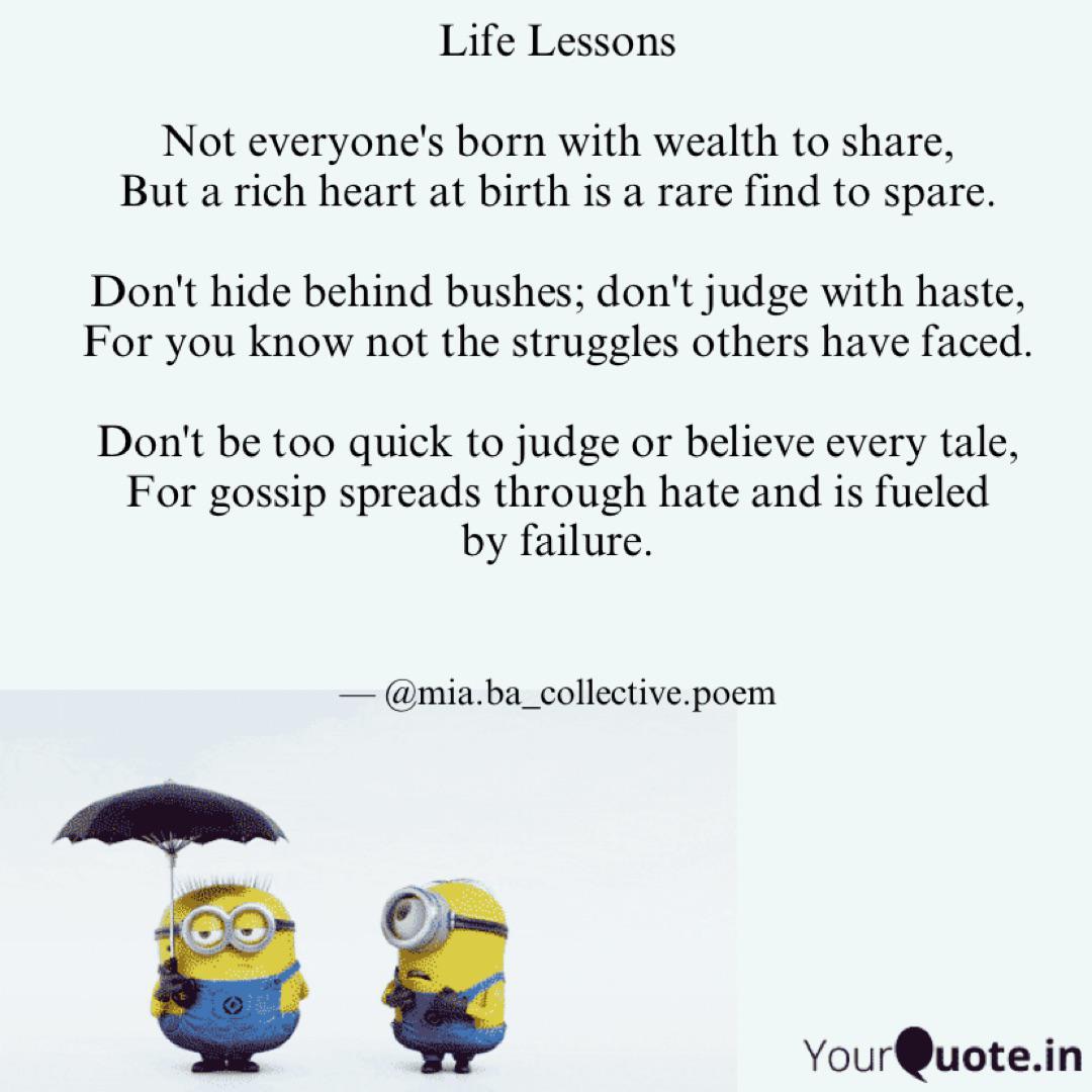 Life Lessons