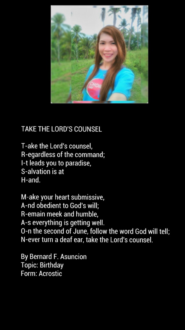 Take The Lord's Counsel