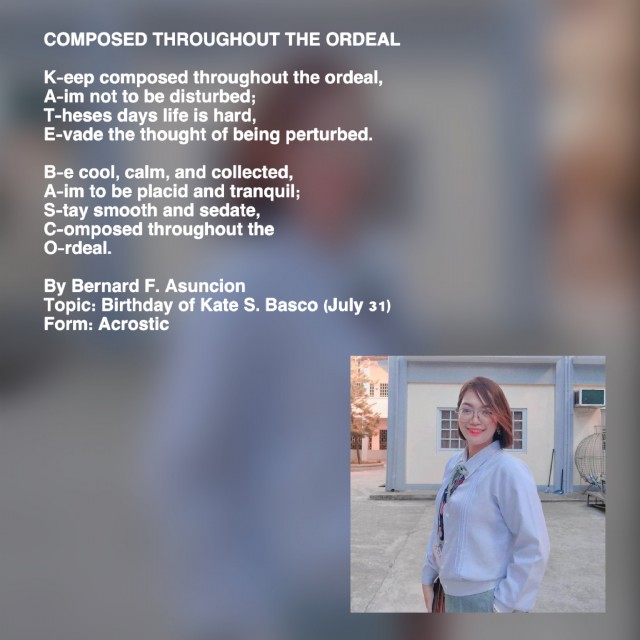 Composed Throughout The Ordeal