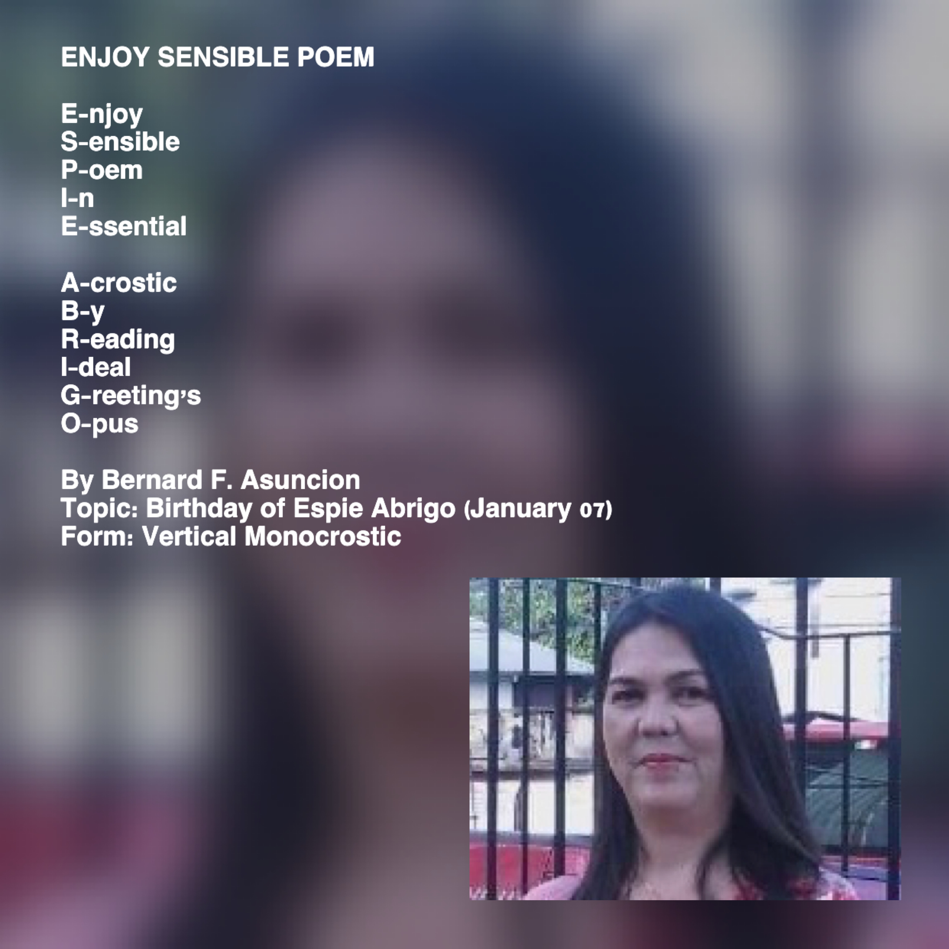 Enjoy Sensible Poem