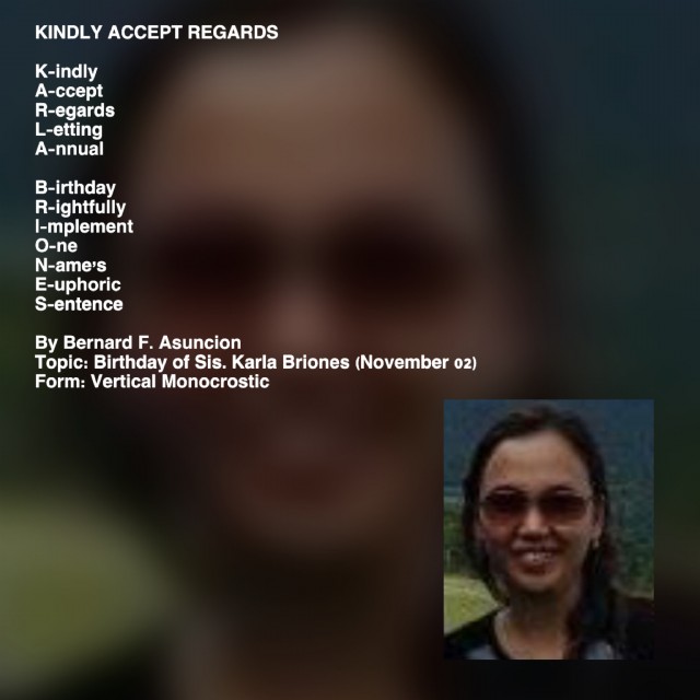 Kindly Accept Regards