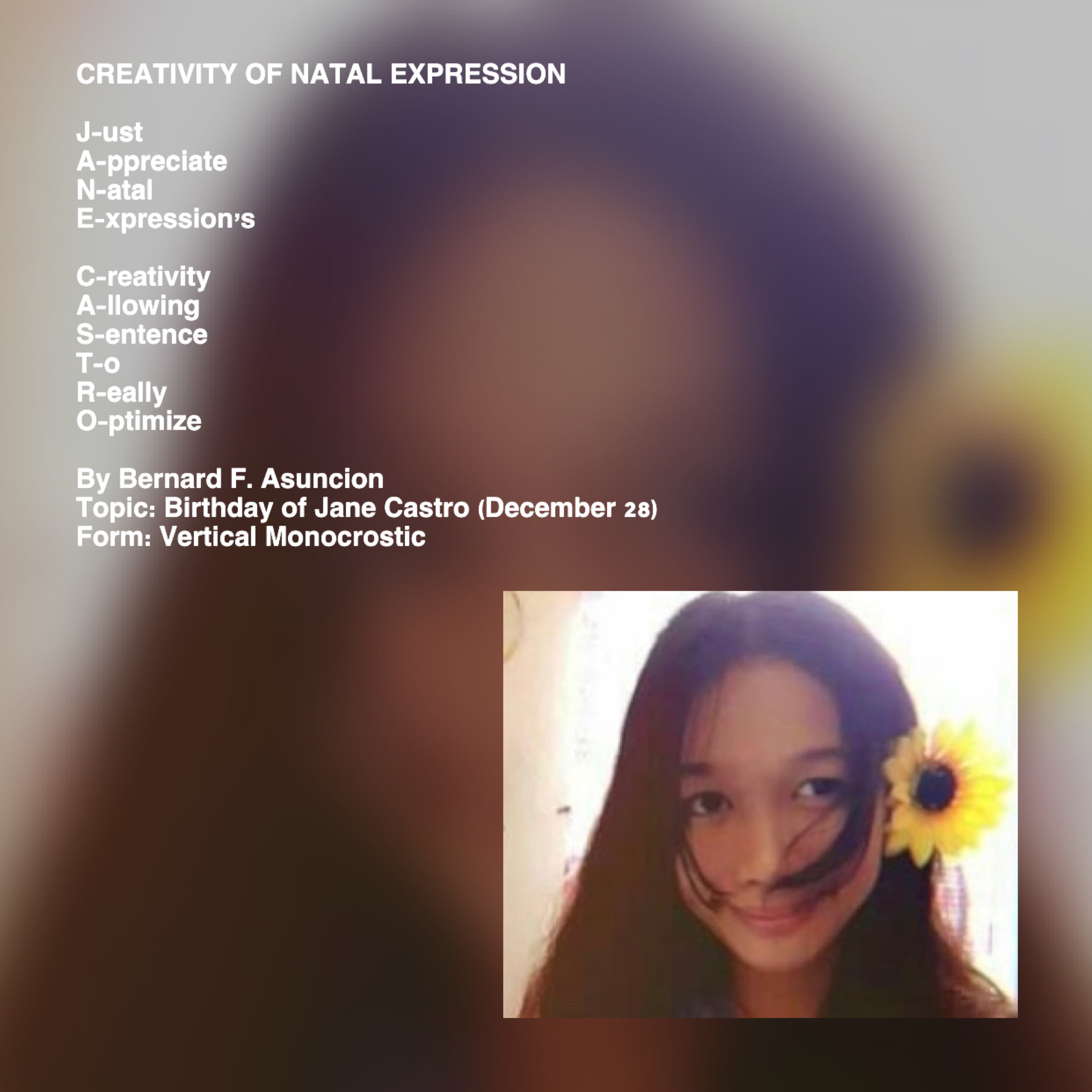 Creativity Of Natal Expression