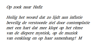 Op Zoek Naar Hafiz