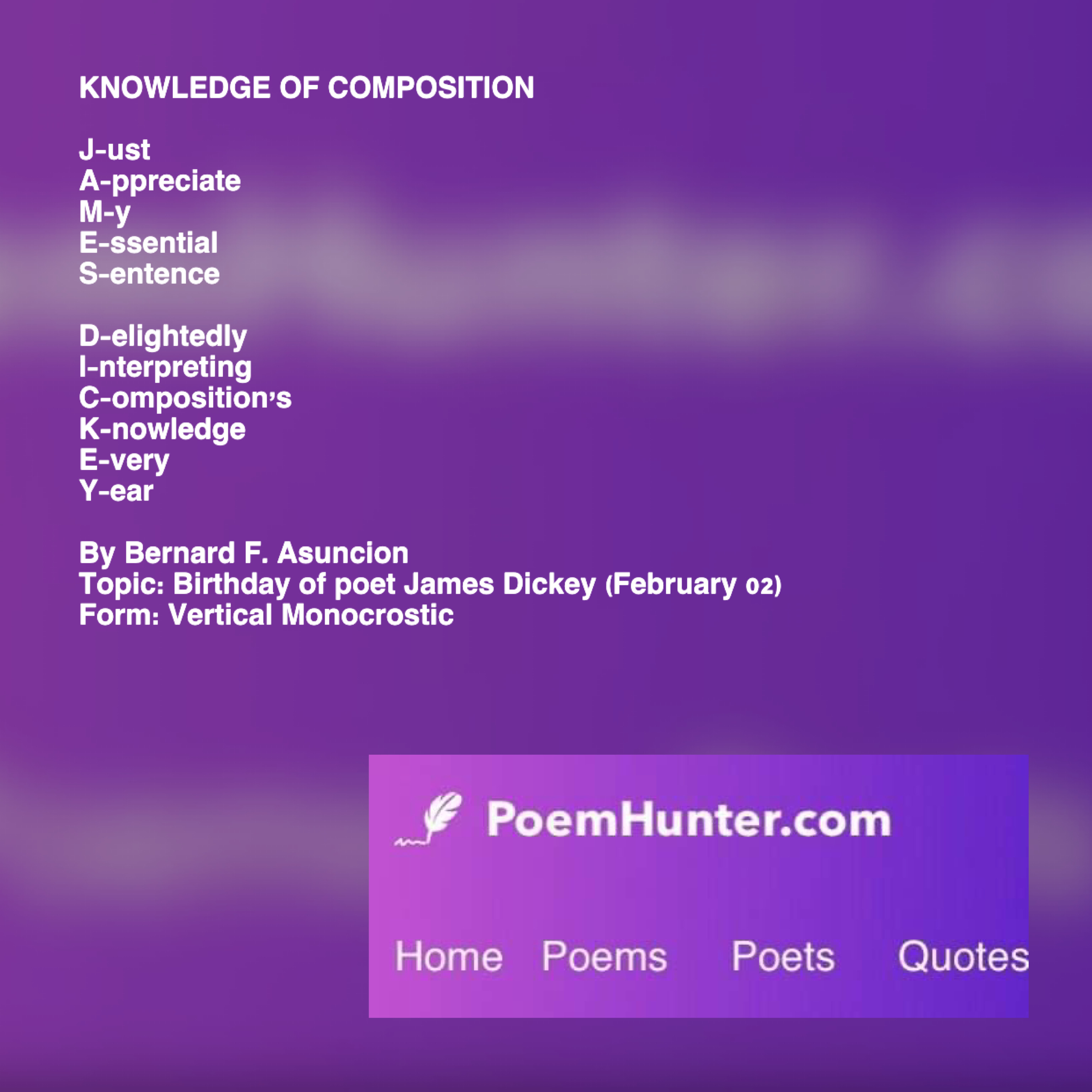 Knowledge Of Composition