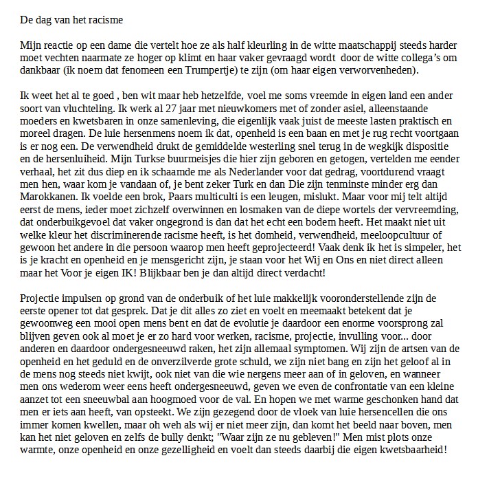 De Dag Van Het Racisme