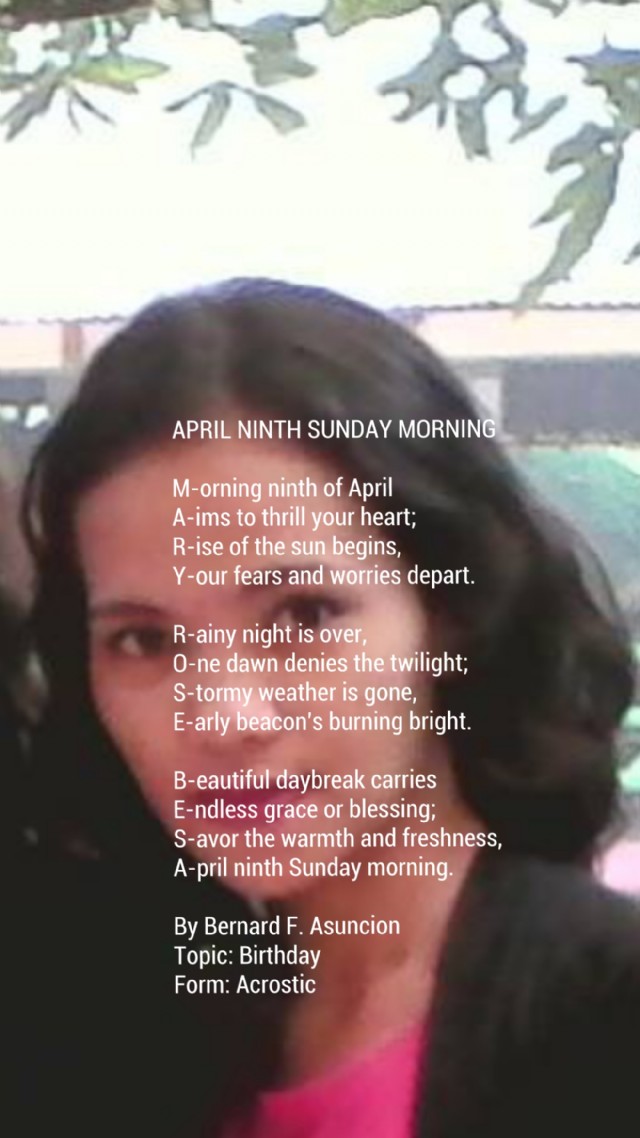 April Ninth Sunday Morning