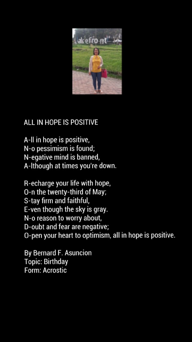 All In Hope Is Positive