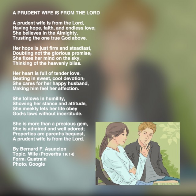 A Prudent Wife Is From The Lord