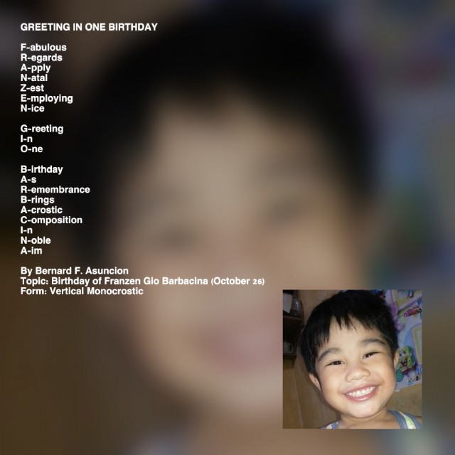 Greeting In One Birthday