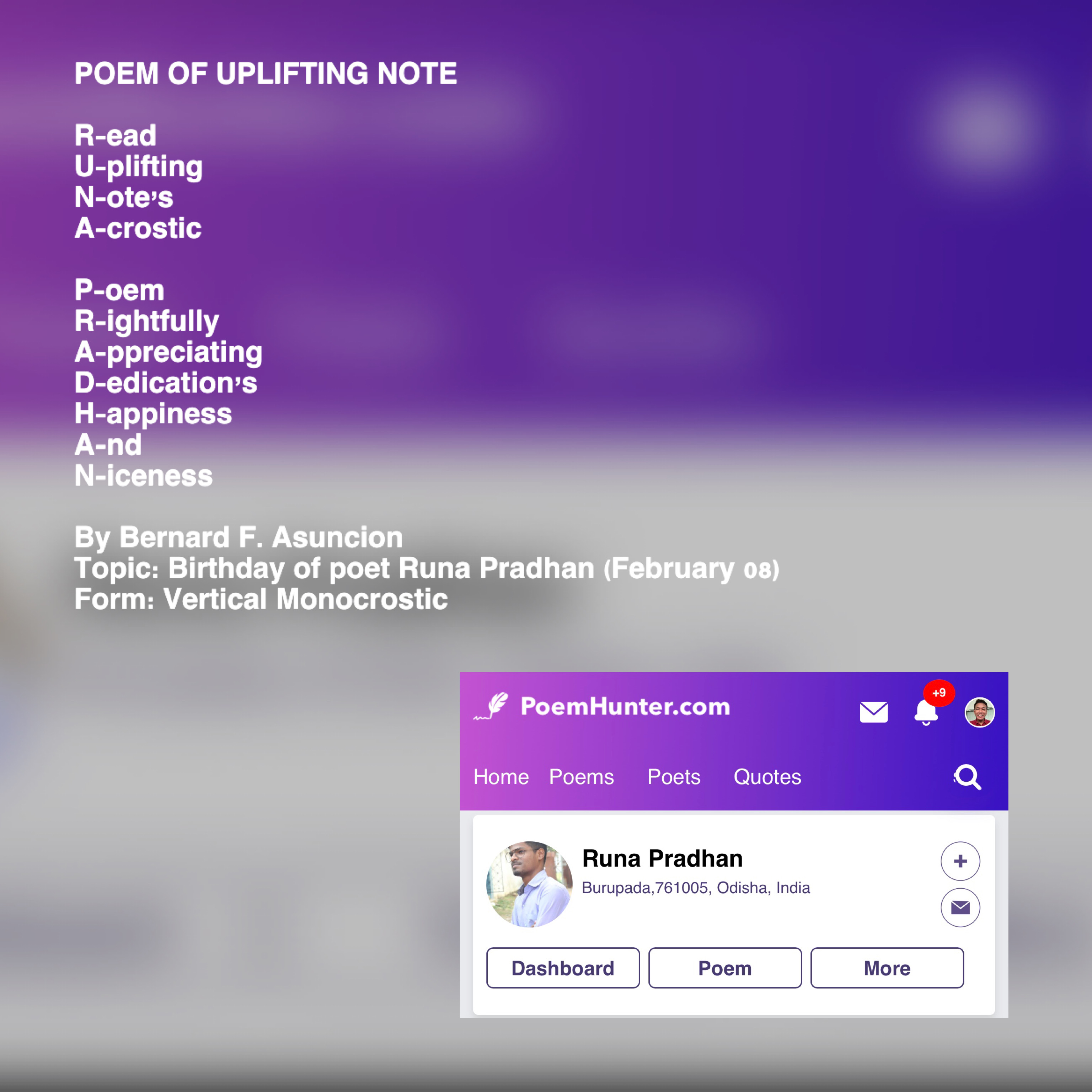 Poem Of Uplifting Note