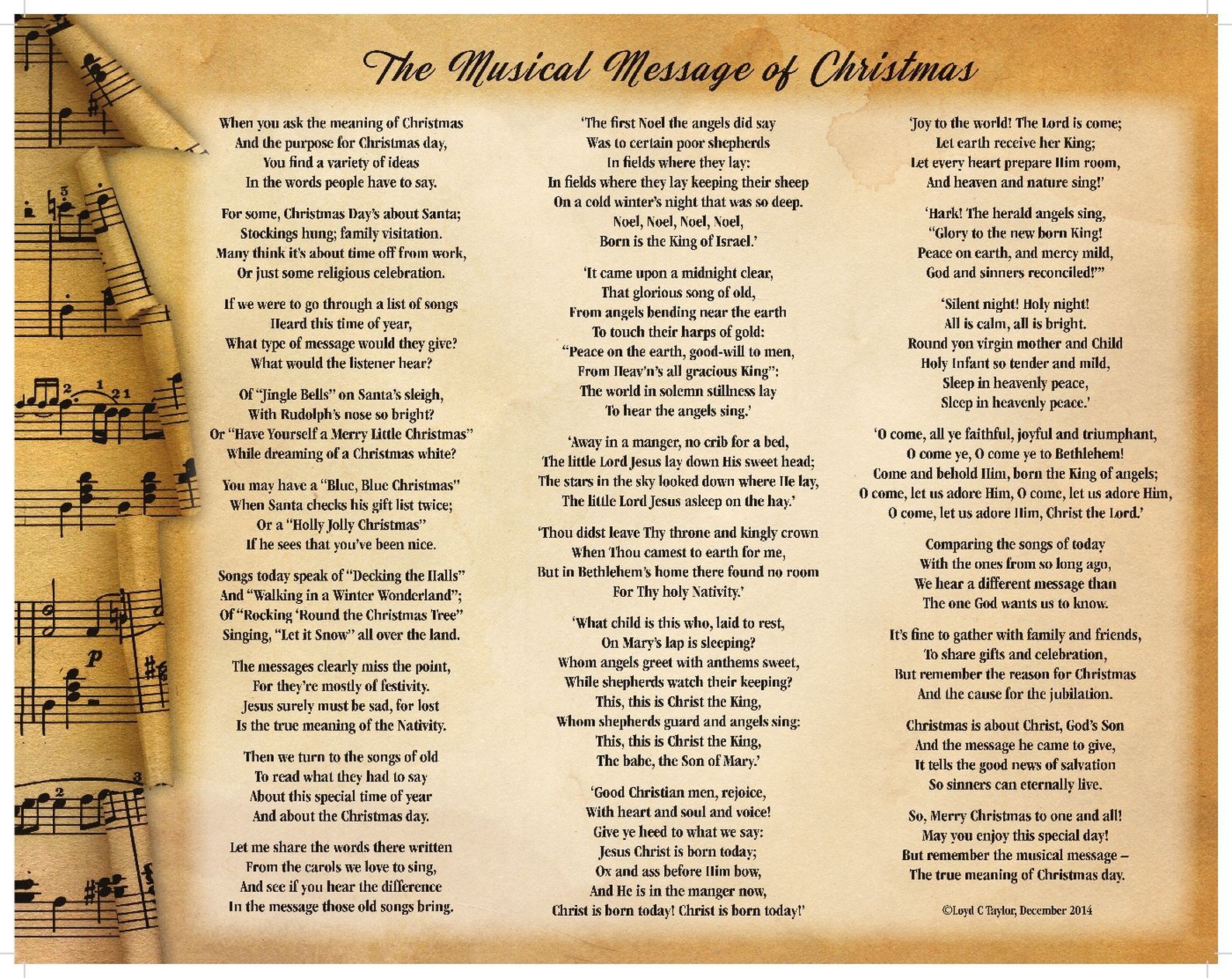 The Musical Message Of Christmas