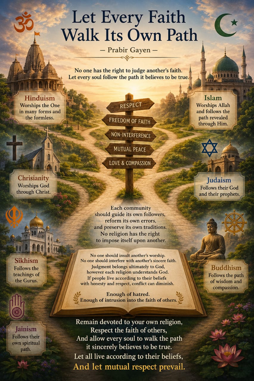 ‎let Every Faith Walk Its Own Path
‎(Faith Without Interference)