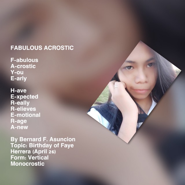 Fabulous Acrostic