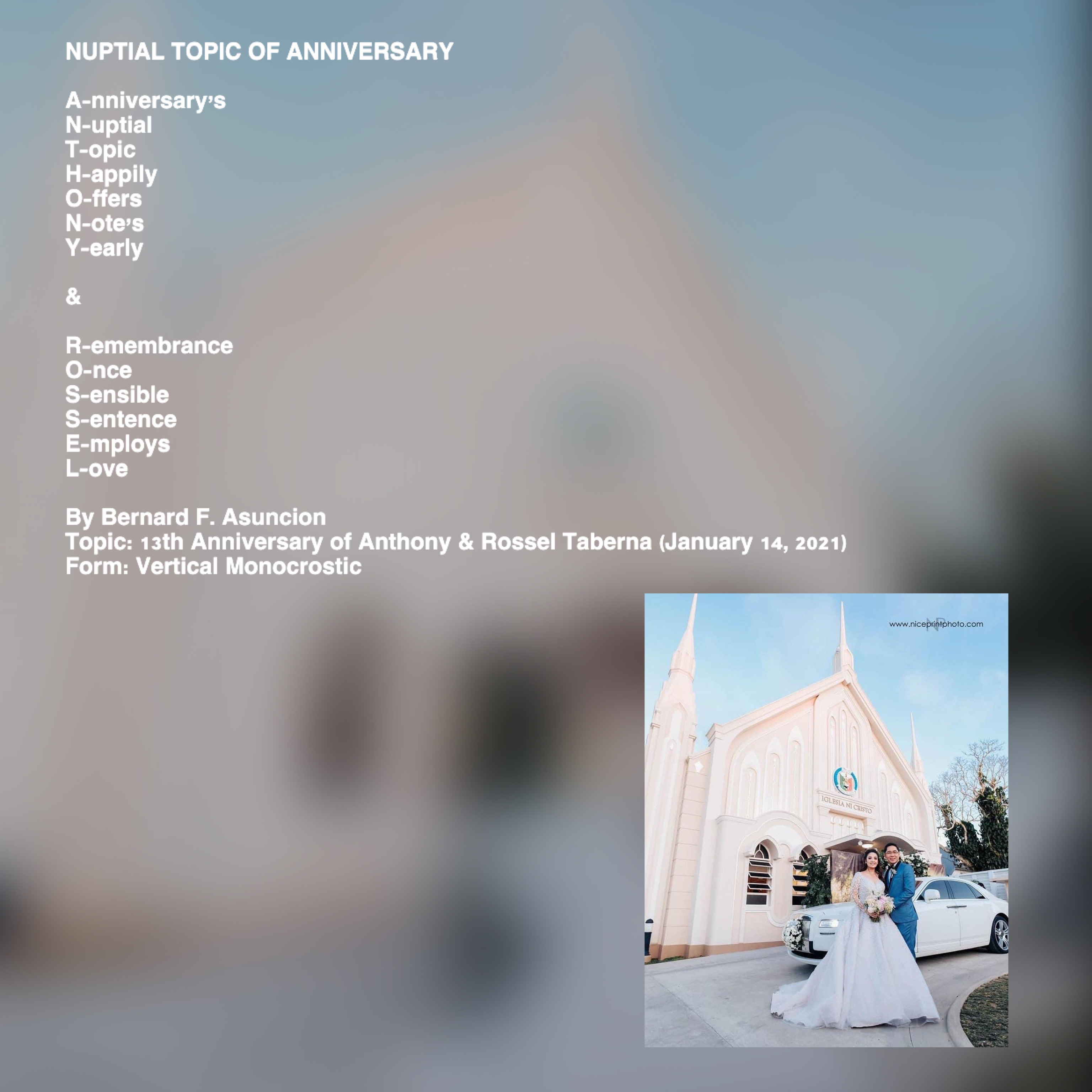 Nuptial Topic Of Anniversary