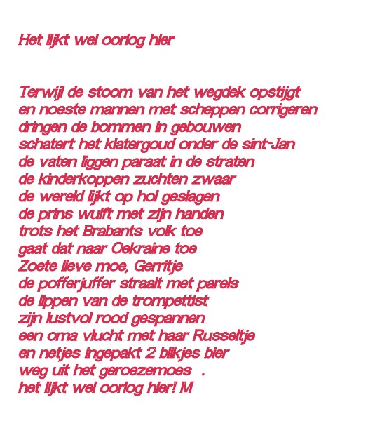 Het Lijkt Wel Oorlog Hier