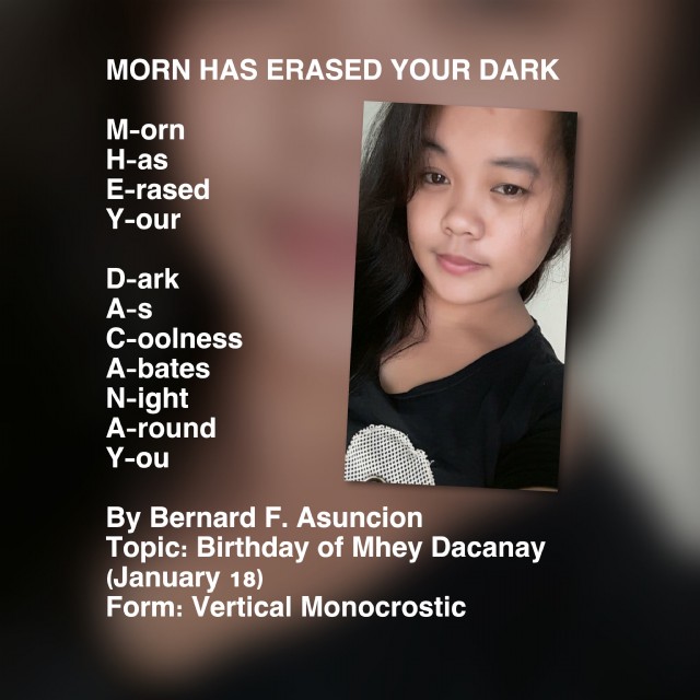 Morn Has Erased Your Dark