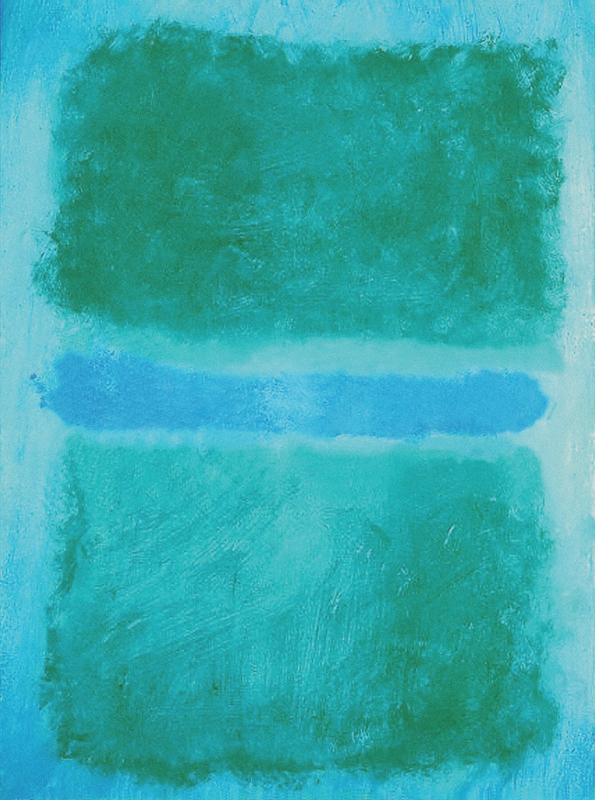Green Divided By Blue: (Rothko,1968)