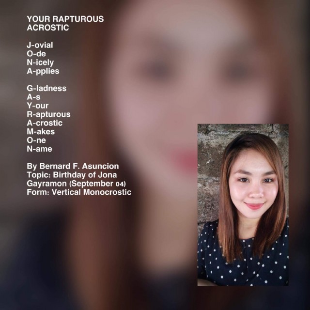 Your Rapturous Acrostic