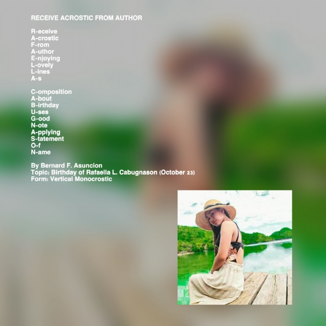 Receive Acrostic From Author
