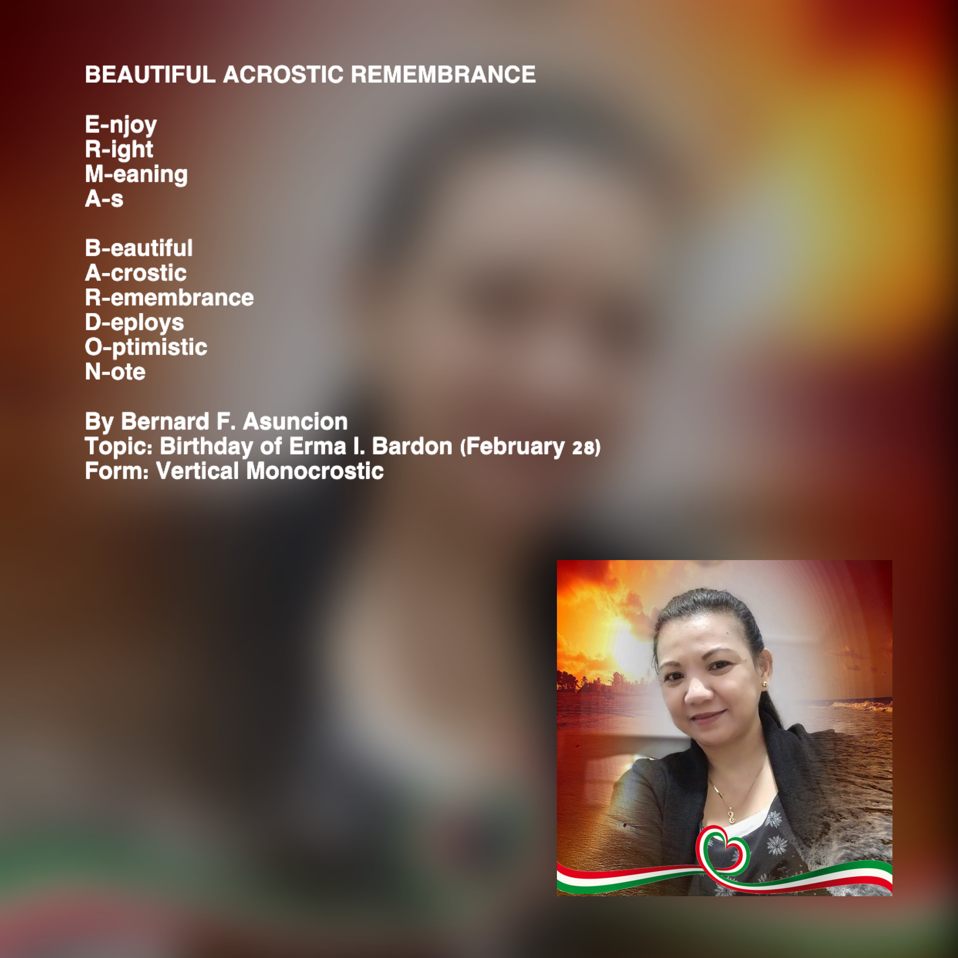 Beautiful Acrostic Remembrance