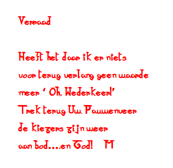 Verraad...