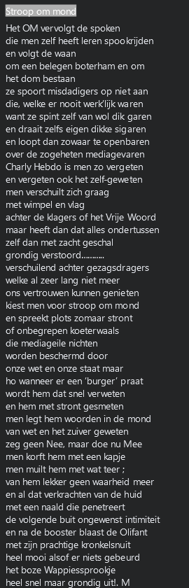 Stroop Om Mond