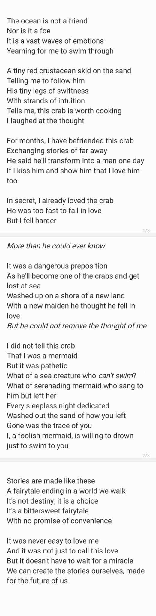 The Crab And The Maiden