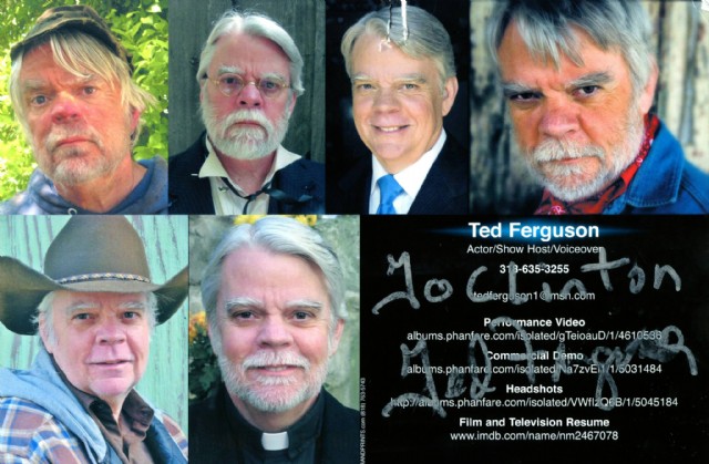 Autograph Muse Acrostic Actor Ted Ferguson