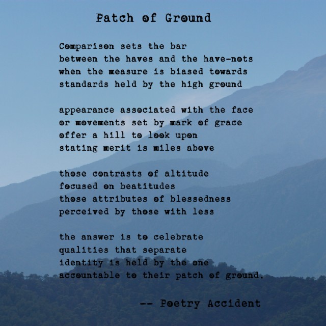 a patch of land poem essay in english
