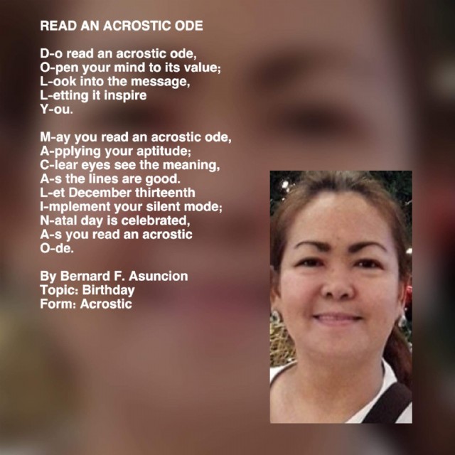Read An Acrostic Ode