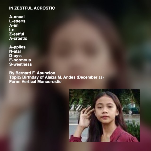 In Zestful Acrostic