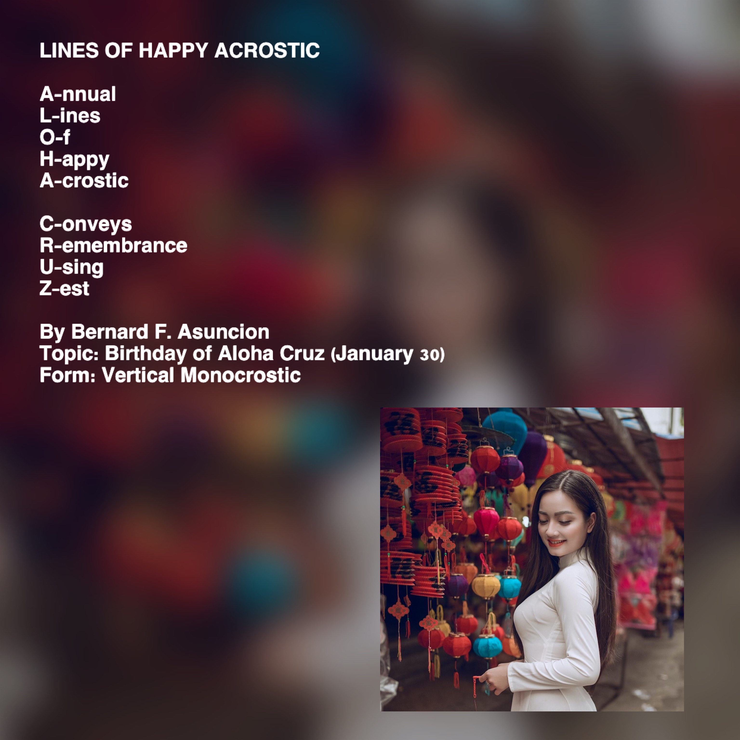 Lines Of Happy Acrostic