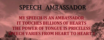 Speech - Ambassador