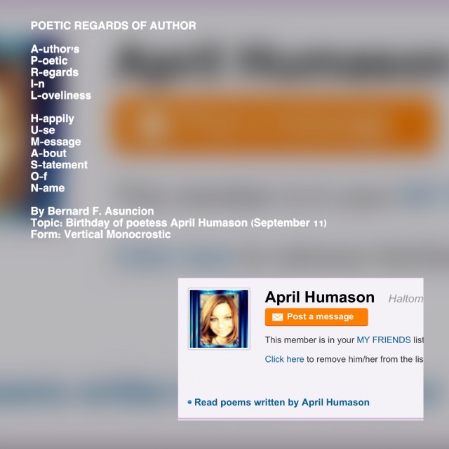 Poetic Regards Of Author