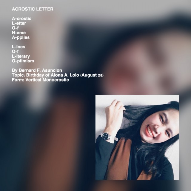 Acrostic Letter
