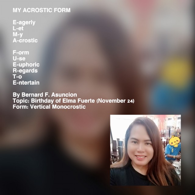 My Acrostic Form
