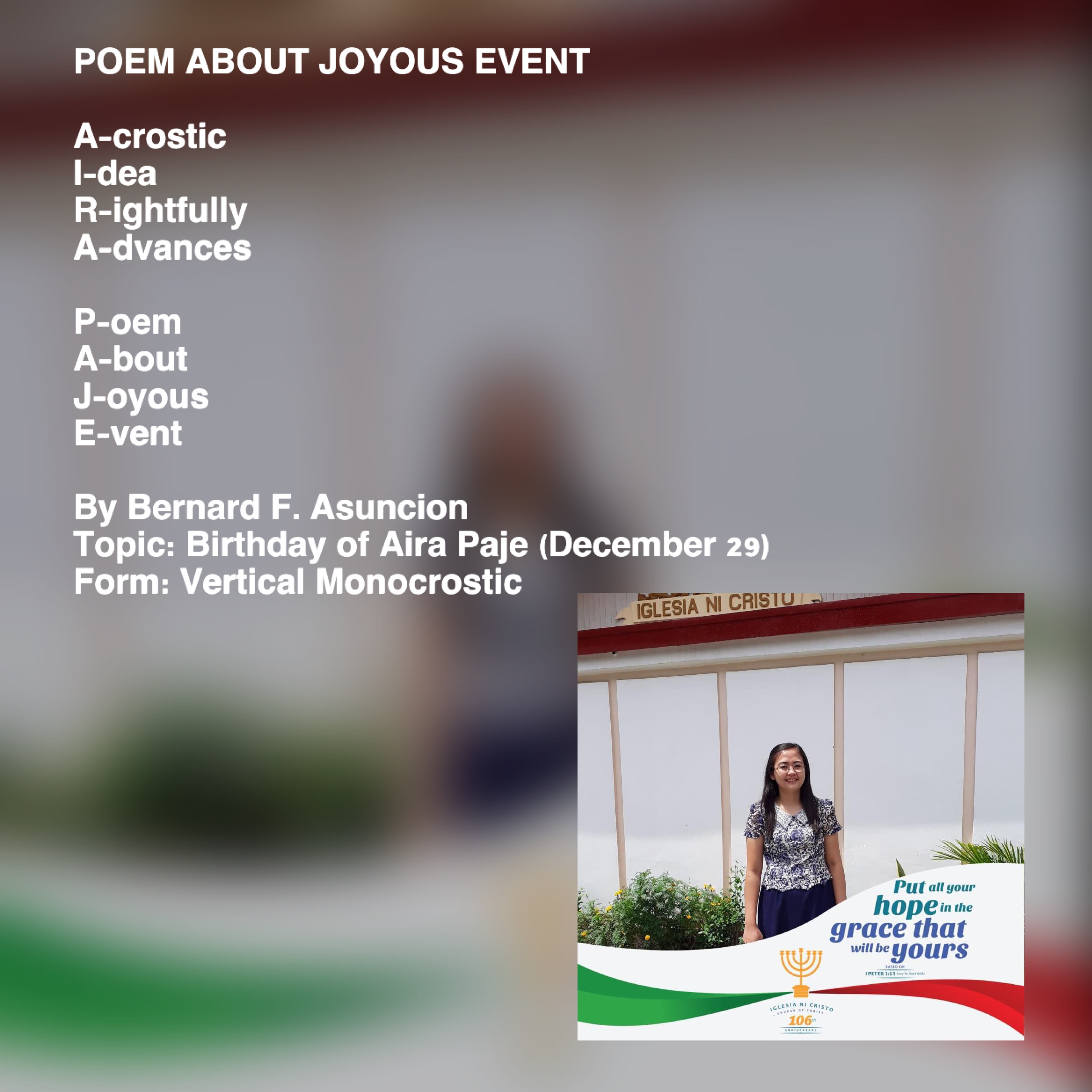 Poem About Joyous Event