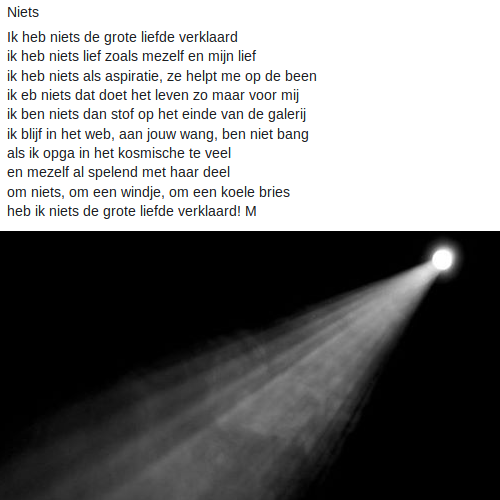 Niets..