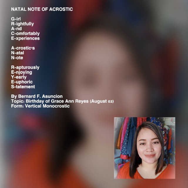Natal Note Of Acrostic