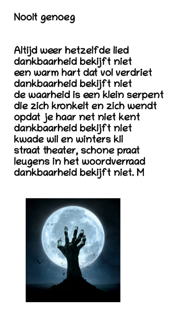 Nooit Genoeg...