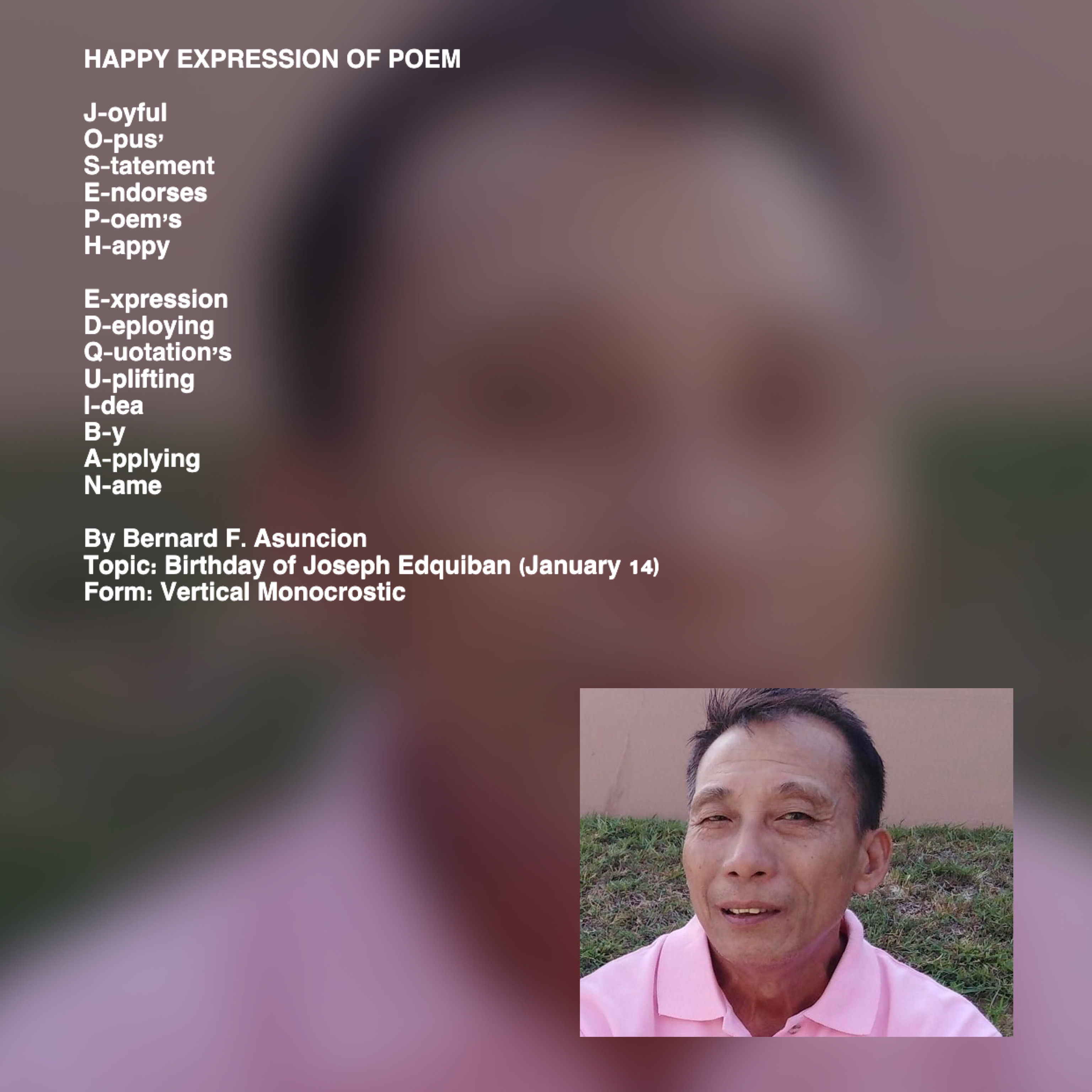Happy Expression Of Poem
