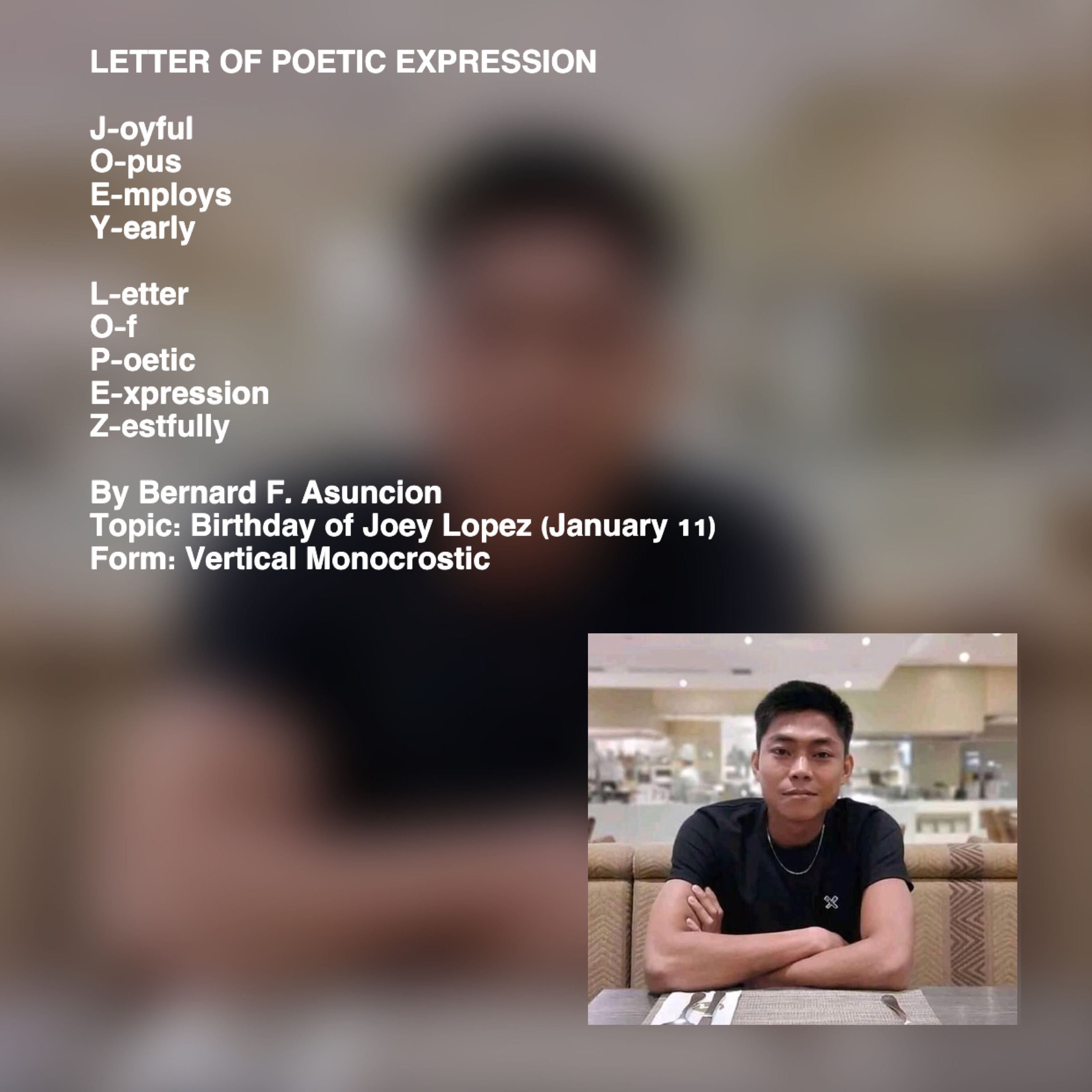 Letter Of Poetic Expression