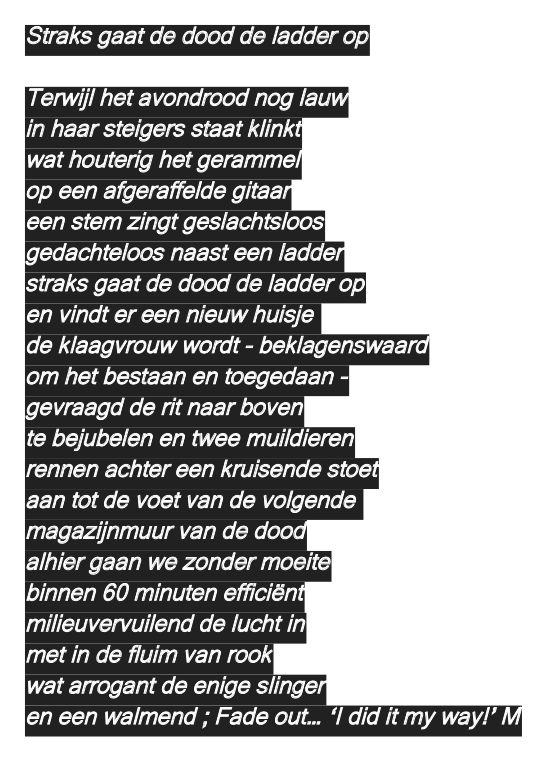 Straks Gaat De Dood De Ladder Op