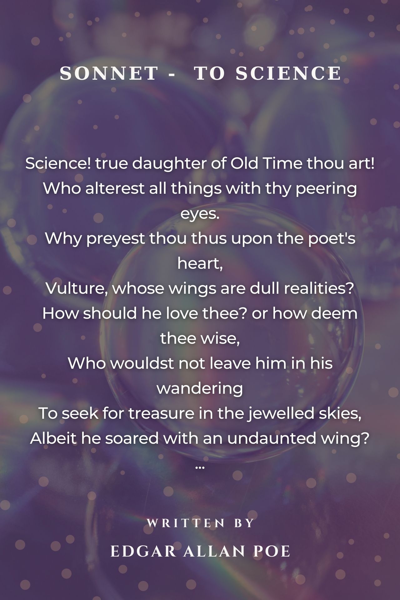 Sonnet- To Science