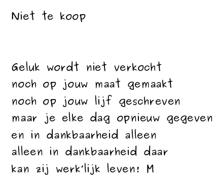 Niet Te Koop