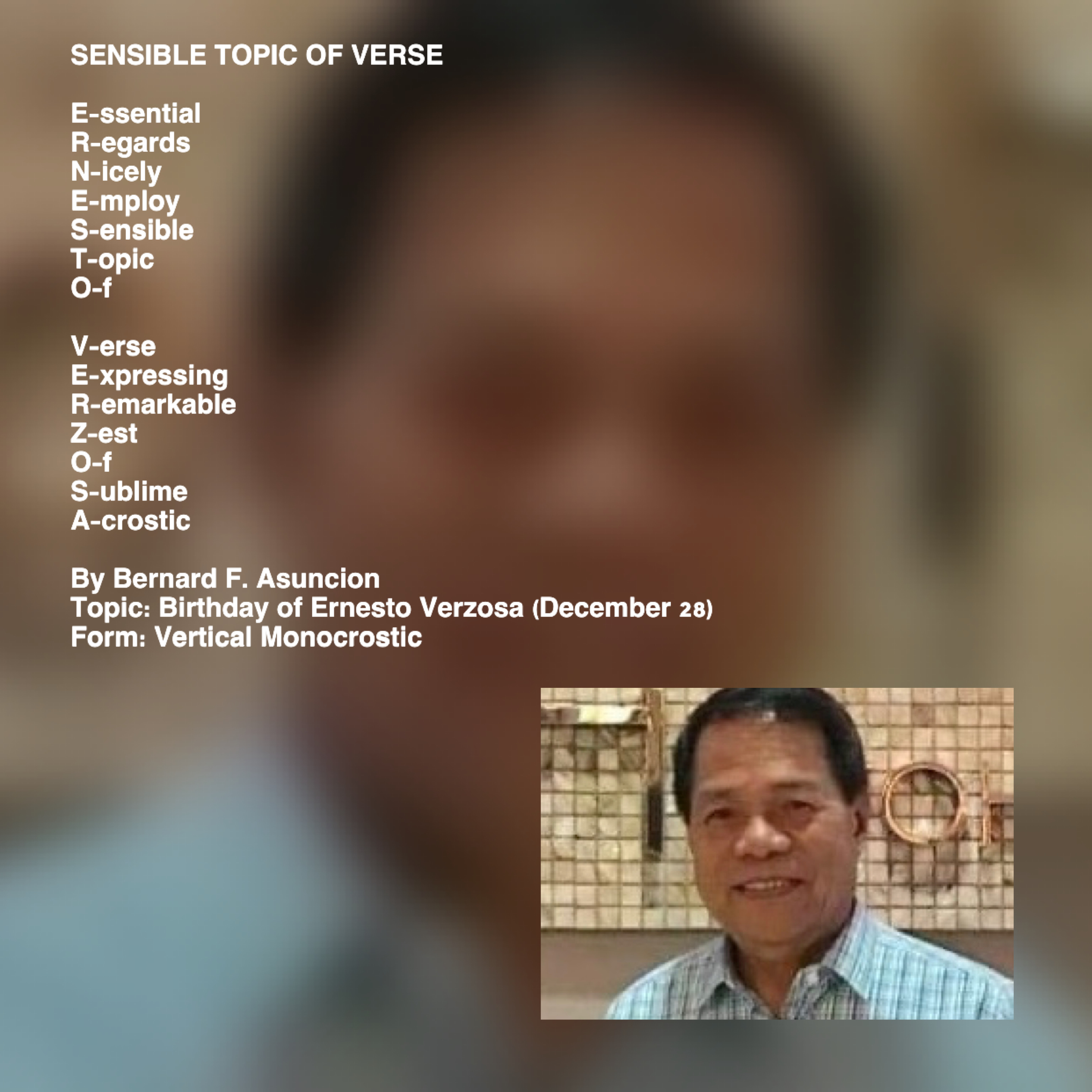 Sensible Topic Of Verse