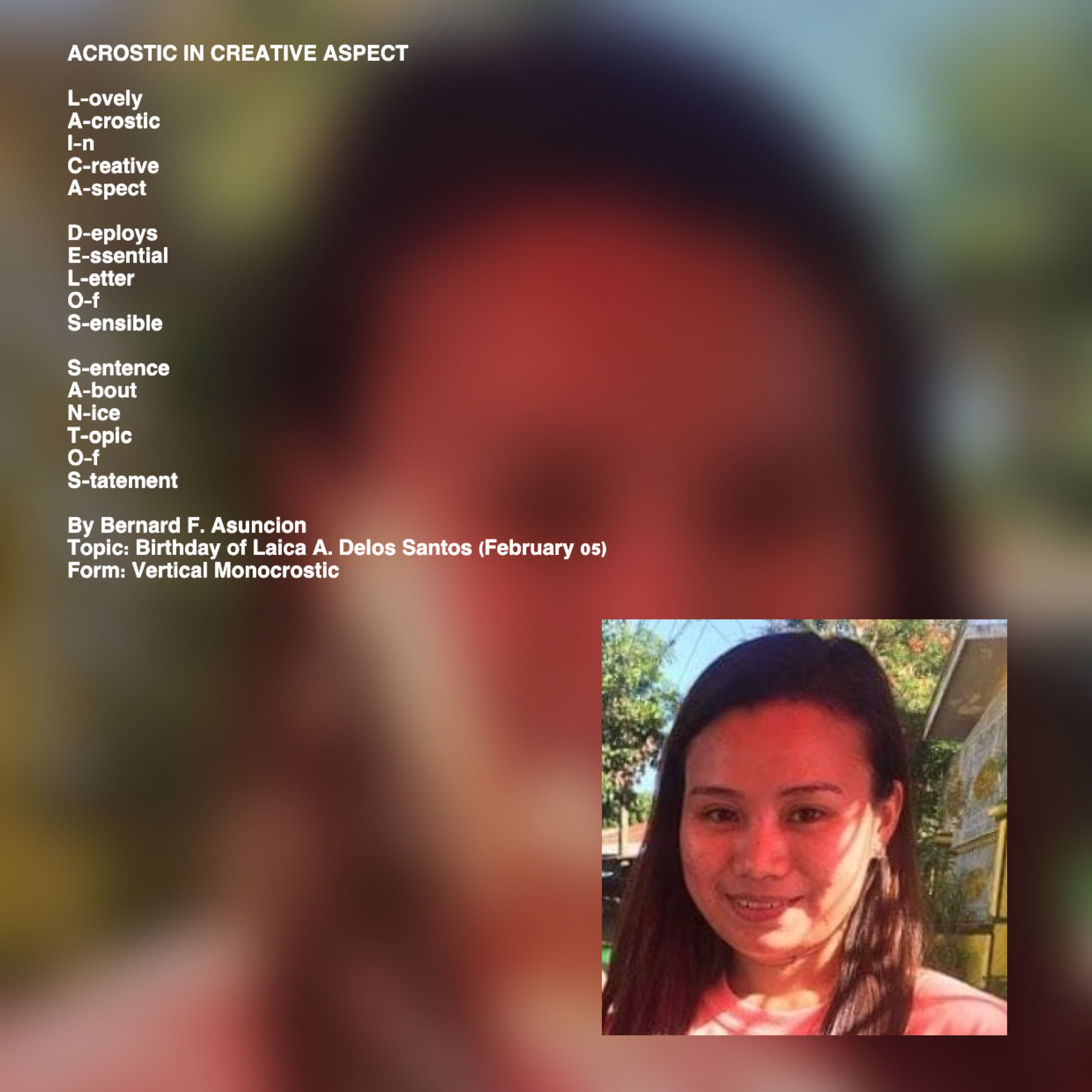 Acrostic In Creative Aspect