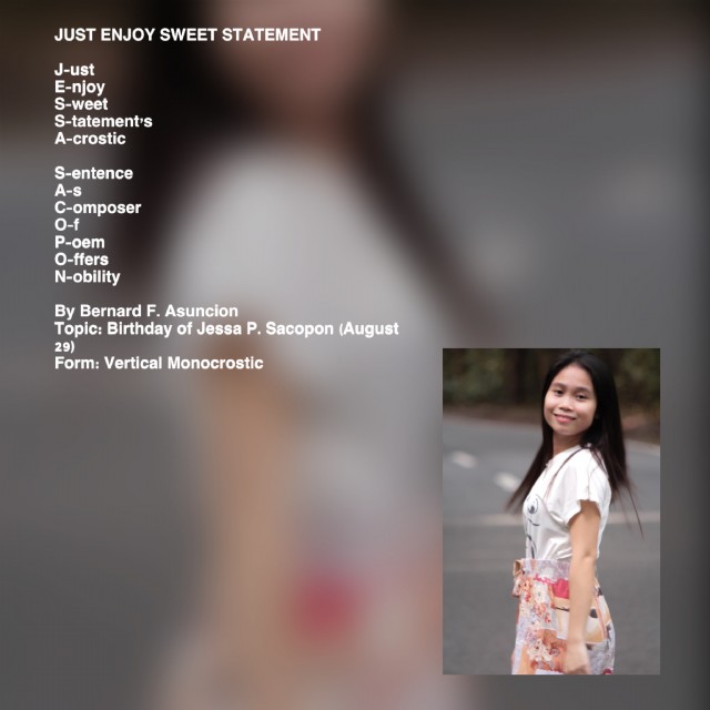 Just Enjoy Sweet Statement